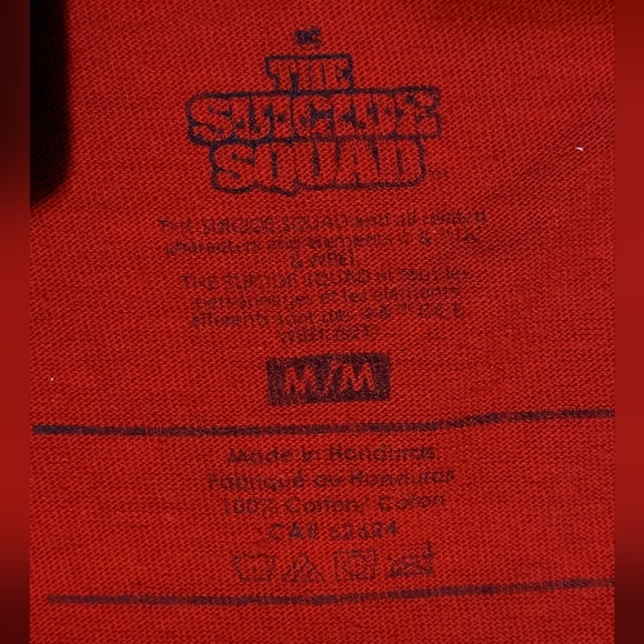 Men’s Suicide Squad Red Graphic Tee Size M DC Comics Movie Shirt B70 - Picture 3 of 4